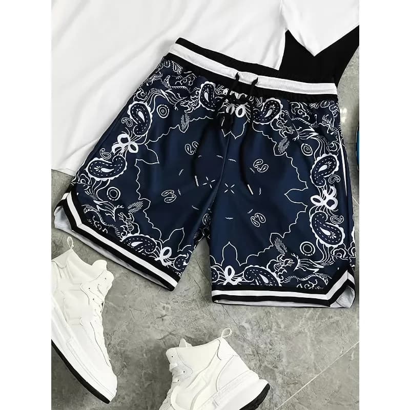 Pantaloncini sportivi casual estivi alla moda, pantaloncini fitness, pantaloni a cinque punte, pantaloncini sportivi da basket.