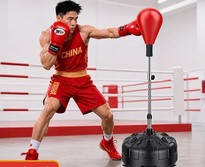 Standing Punching Speed Ball Tumbler for Adults & Kids, Household Boxing Stress Relief Ball,Fitness Punch Bag Training Equipment