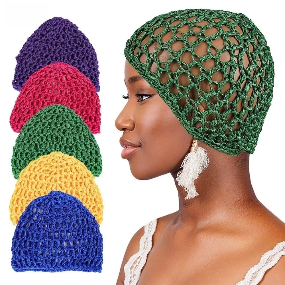 Semplice e Traspirante Rete per Capelli, Comoda Cuffia all'Uncinetto, Cuffie per Parrucche, Cuffia a Rete Traforata per Chemioterapia, Cappelli da Preghiera