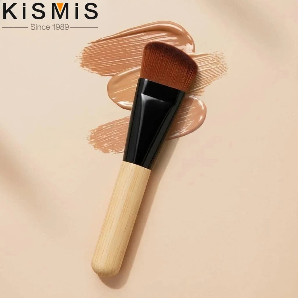Pennello Professionale per Fondotinta, Strumento per Trucco con Punta Piatta per Blush Liquido, Pennelli Cosmetici per Sfumatura
