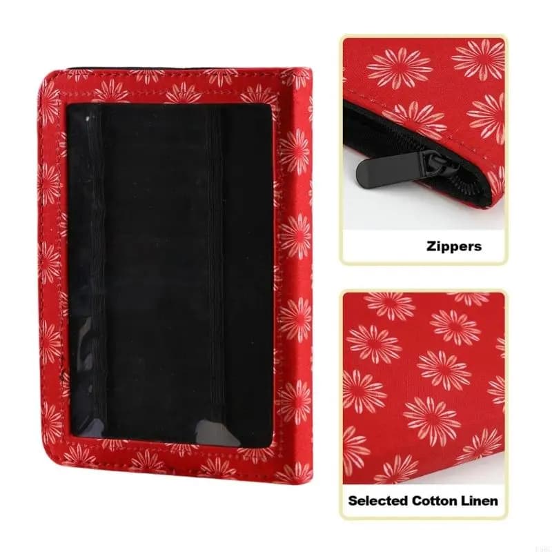 Knitting Tool Organiser with Elastic Slots Portable Circular Knitting Needle Storage Case For Crochet Craft Supplies