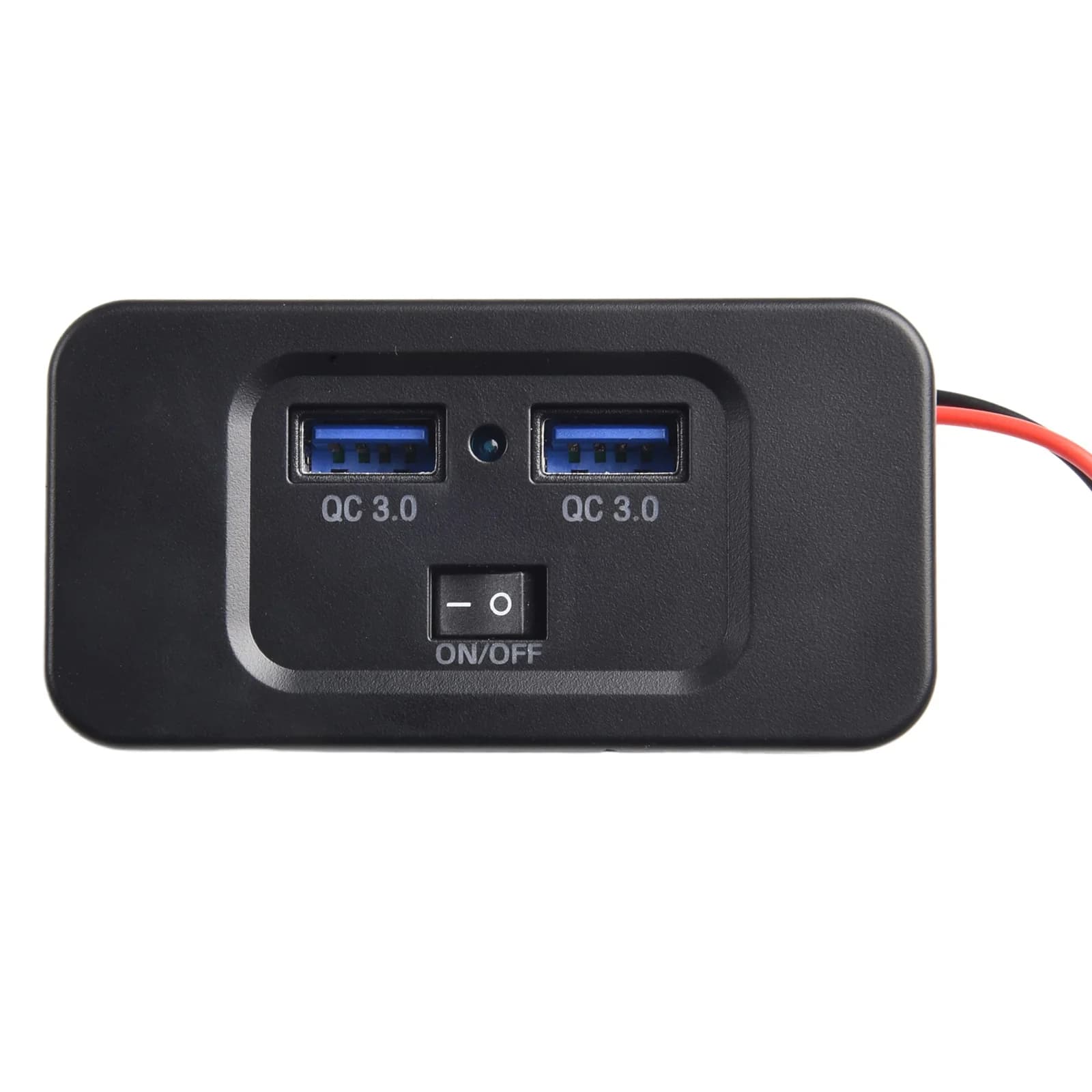 12V-24V QC 3.0 Dual USB Caricatore rapido Presa di corrente ON/OFF Adattatore da pannello per camion Camper Caravan Accessori