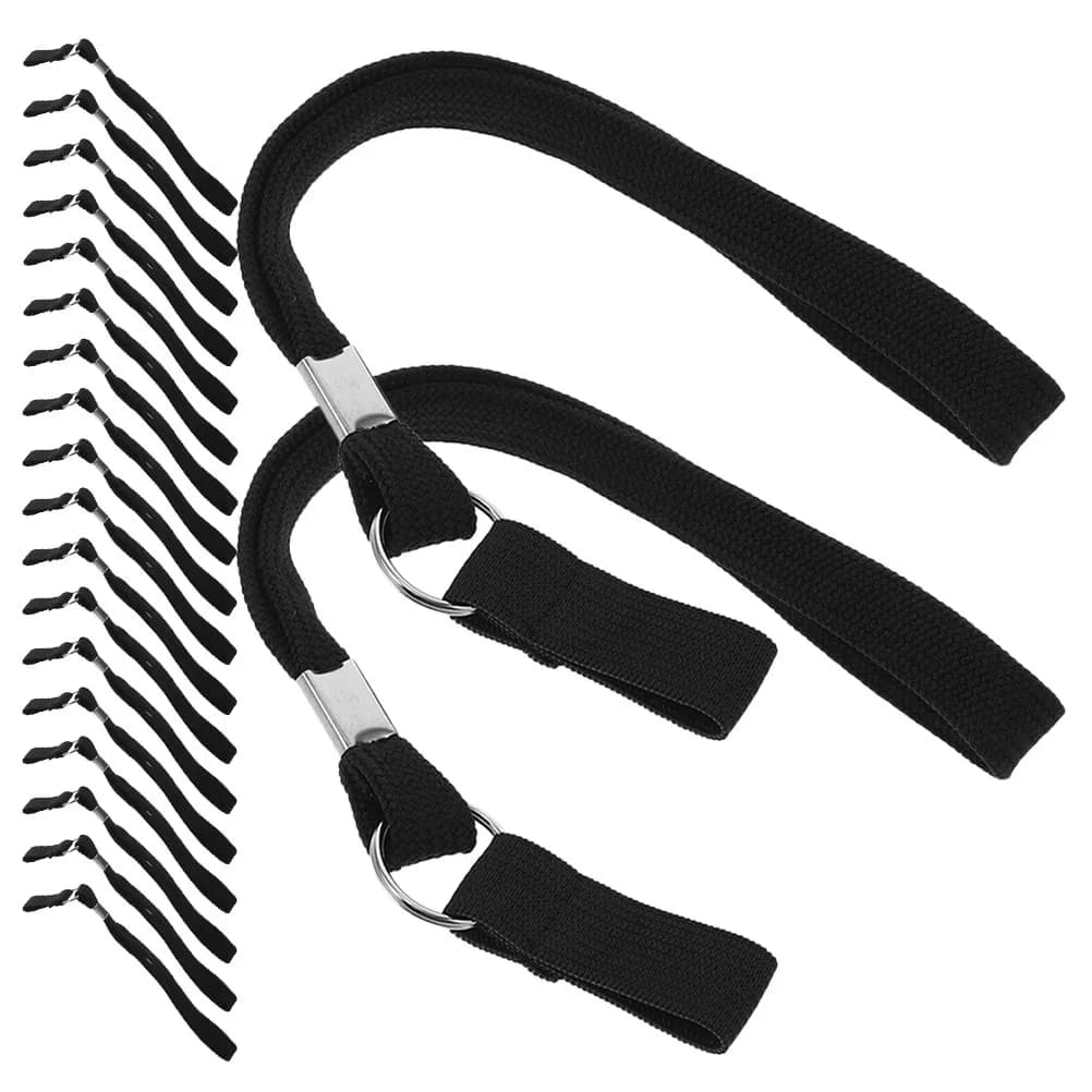 20 Pieces Anti-slip Dust Strap for Stroller Stick, Black Horn Adjustable for Hiking and Trekking