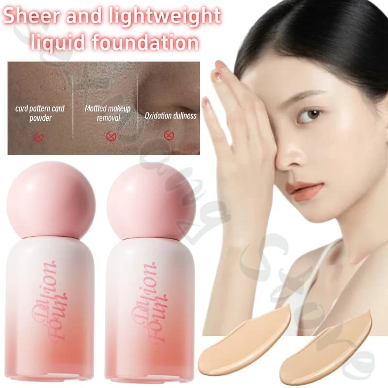 30 ml light and impeccable liquid foundation covers stains, illuminates and moisturizes, lasting make-up without padded