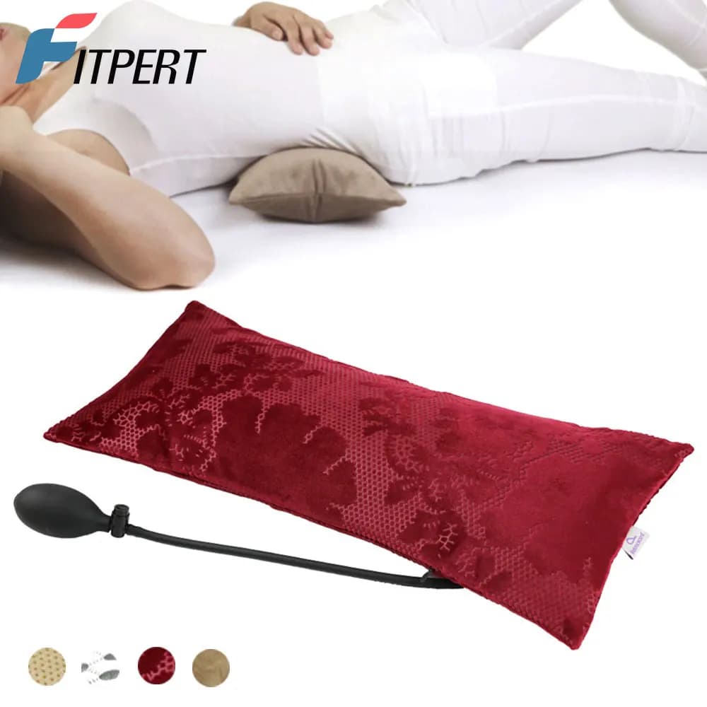 1 pz cuscino di supporto lombare gonfiabile rimovibile per alleviare il dolore cuscino di supporto lombare gonfiabile per pazienti con mal di schiena bassa