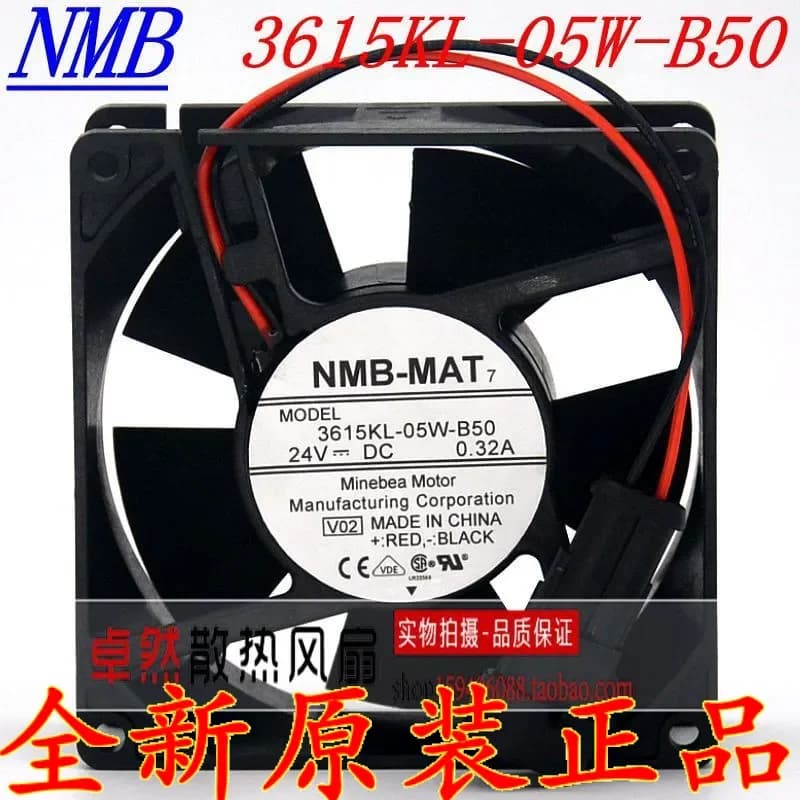 for NMB-MAT 3615KL-05W-B70 B60 B50 24V 92x92x38mm Inverter Cooling Fan