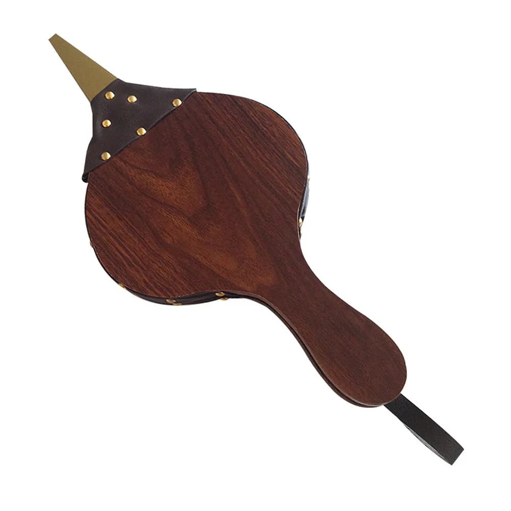 Soffiatore manuale in legno per caminetto, barbecue, fornello da campeggio, con impugnatura comoda, strumento di accensione senza fumo, resistente al freddo