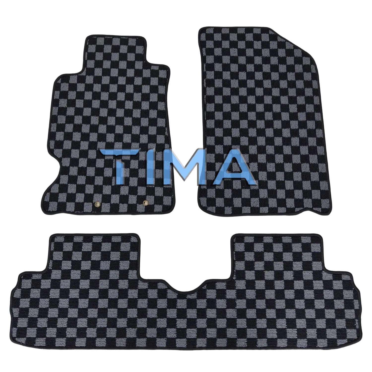 3PCS JDM Racing Cluture Checkered Car Floor Mats Accessories Classical Carpet For 01-06 Acura Rsx Dc5 Left Hand Driveor