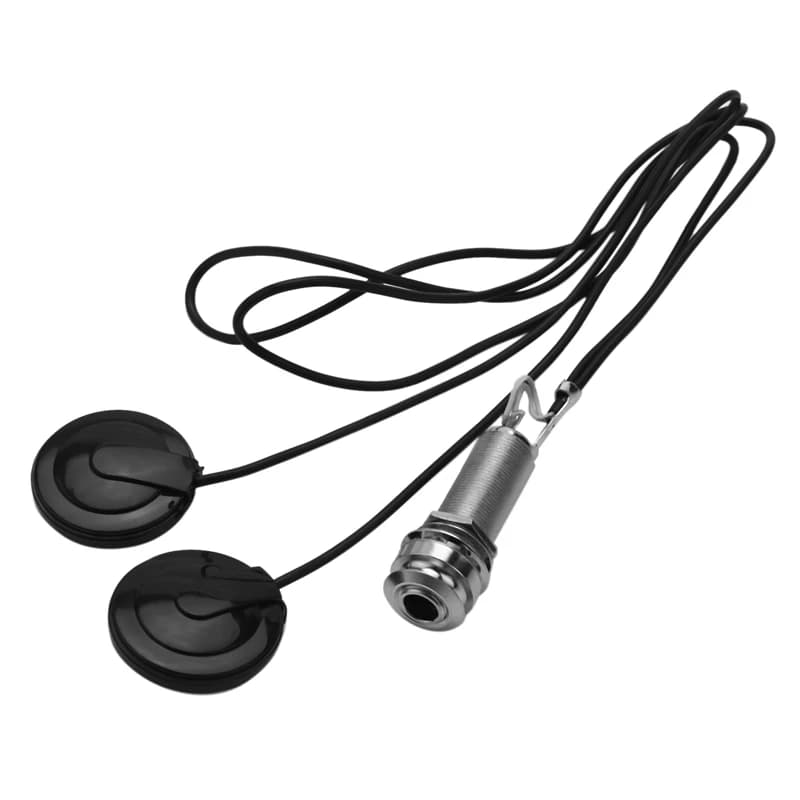 21 pollici di lunghezza del filo Jack di uscita da 1/4 pollici 2 In 1 trasduttore del disco di prelievo piezoelettrico per chitarra violino Ukulele mandolino Banjo violoncello (wi
