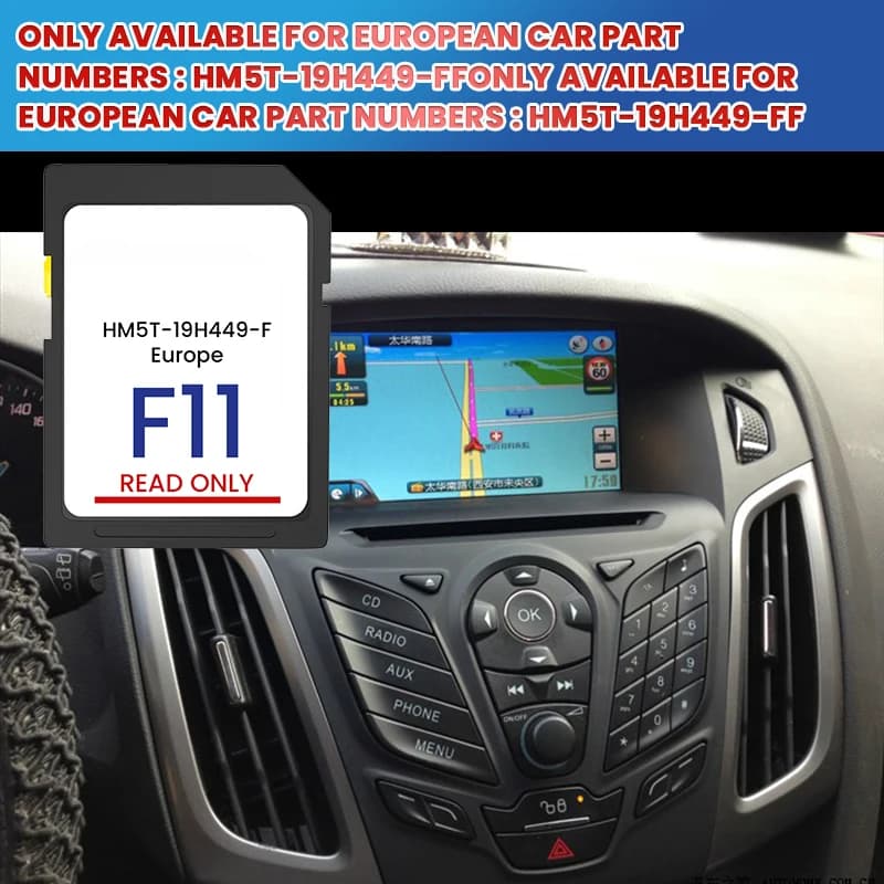 Per Auto Ford Focus C-Max S-Max Edge Kuga Transit YNC2 F11 SAT Scheda SD 2023 Aggiornamento di Navigazione HM5T-19H449-FF Nuova Mappa 64GB