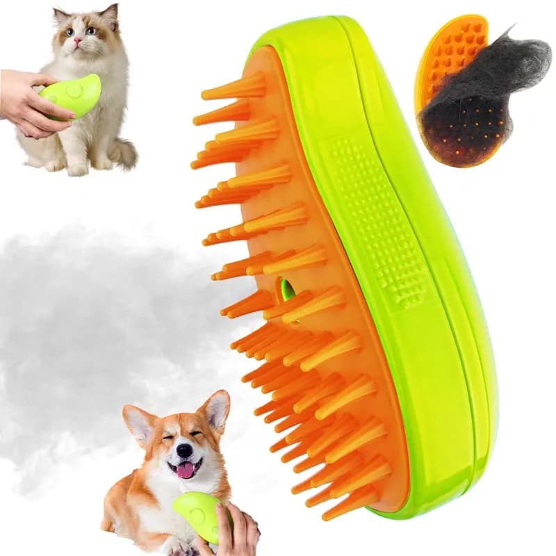 Spazzola Massaggiante per Toelettatura Animali Domestici a Prezzo Conveniente, Spazzola a Vapore per Cani in ABS e Ceramica Ecologica