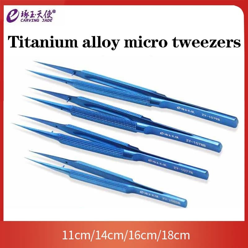 Zhuoyu Angel Ophthalmic Microscopic Tweezers Surgical Tweezers Medical Titanium Alloy Platform Microscopic Tissue Tweezers