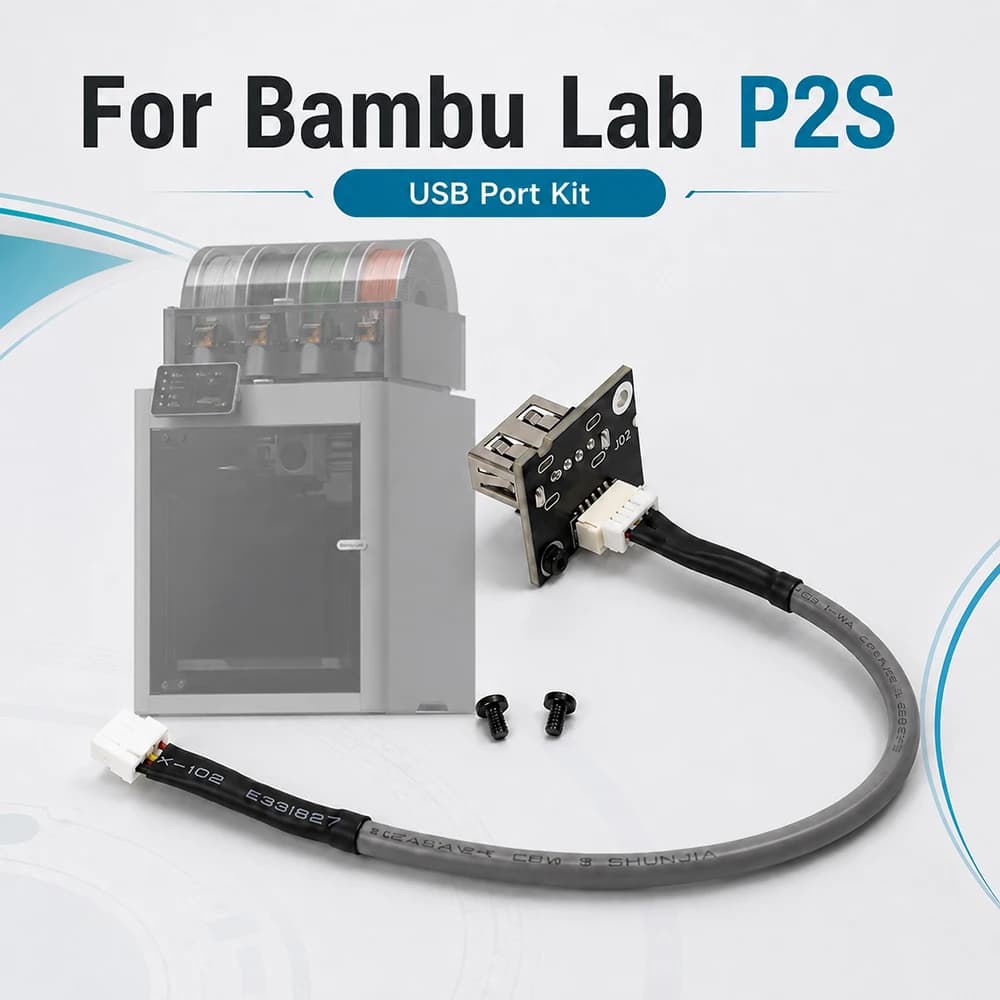 Upgraded USB Port Assembly For Bambu Lab P2S Precision USB Interface Stable Connection And Durable USB For 3D Printer Parts