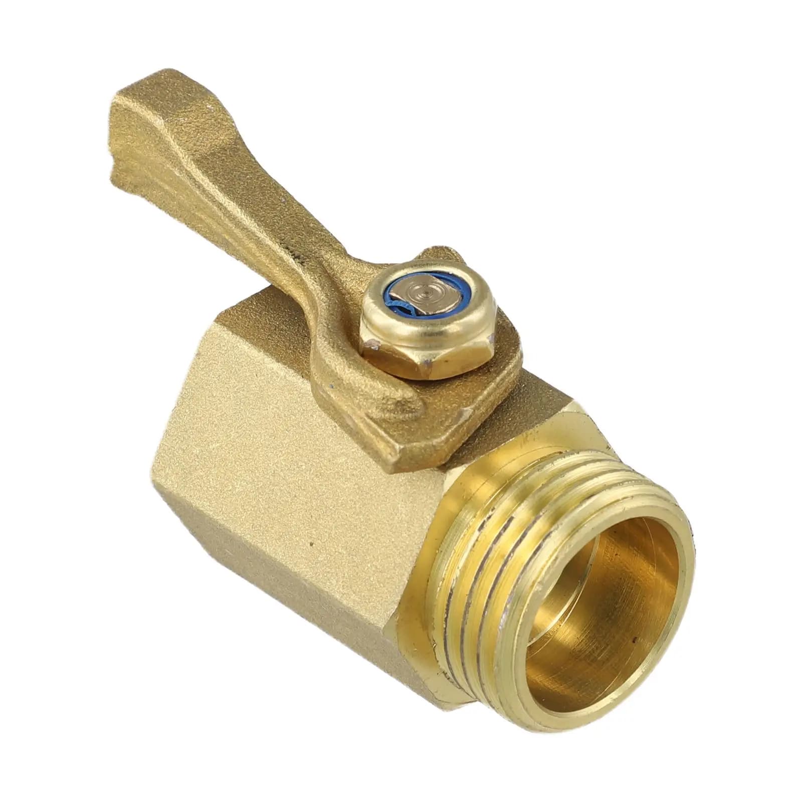 Valvola a sfera in ottone per tubo da giardino da 3/4 di pollice con connettore di interruzione, maniglia ergonomica e design di tenuta affidabile