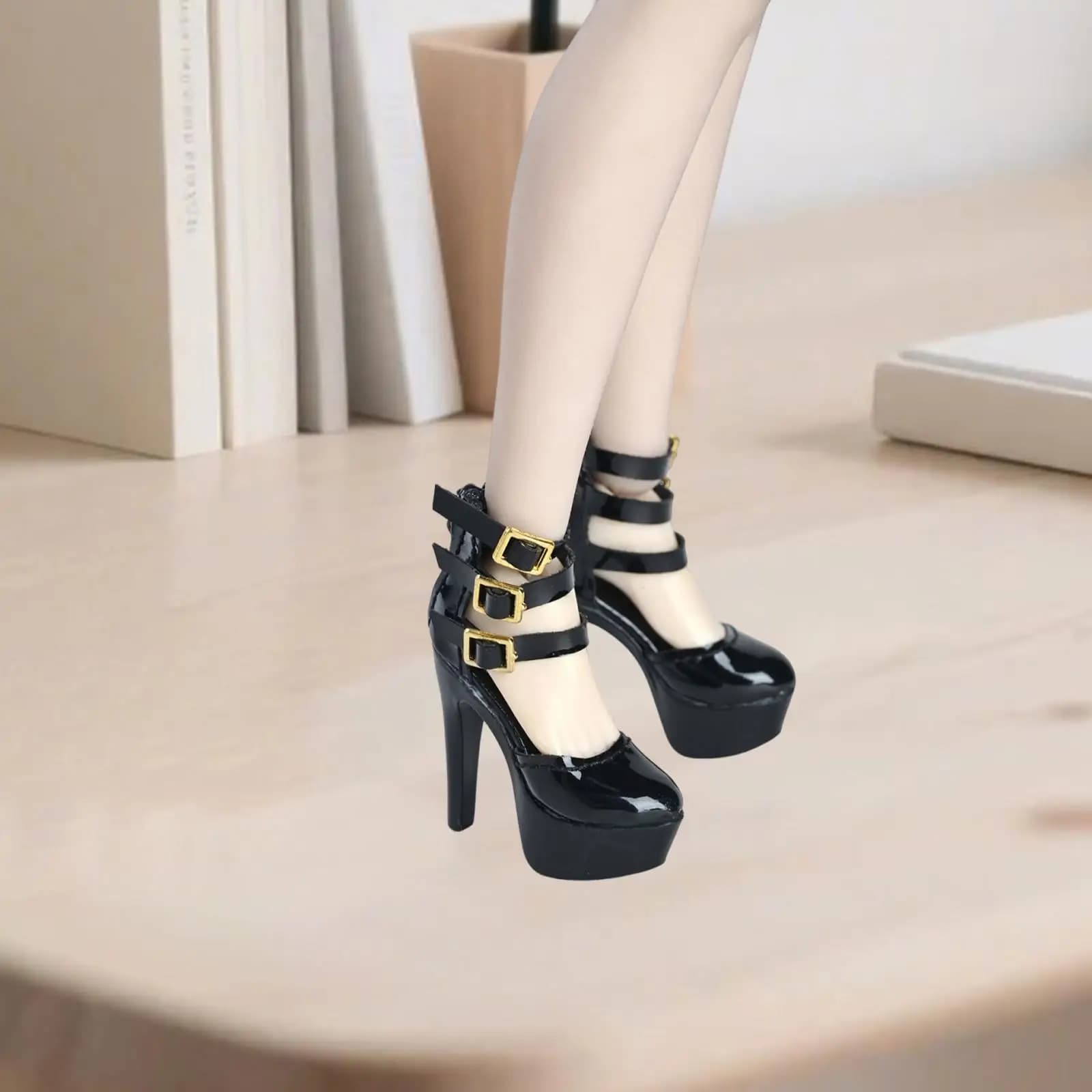 Doll Miniature Shoes PU High Heel Sandals 1 6 Scale Fashion Doll Accessory for 12 Inch Figure Outfits