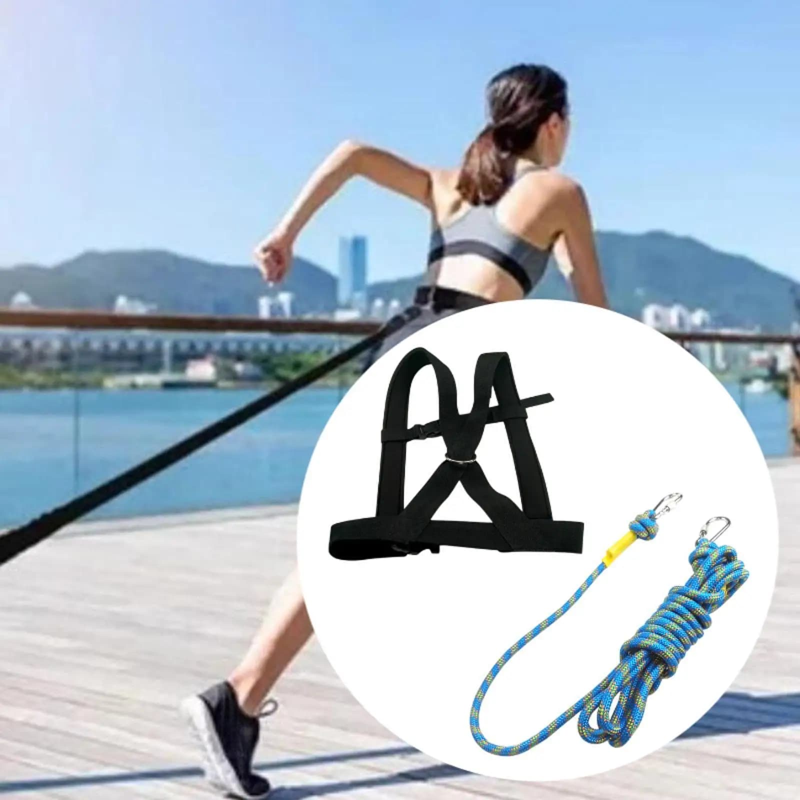 Sleigh harness Cross-body Sleigh Strap Neoprene adjustable polyester racing for fitness resistance Slinging for pneumatic pulling