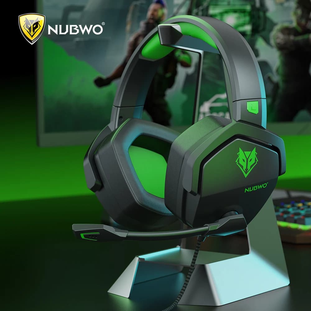 NUBWO N16 gaming headphones: noise cancelling microphone, stereo sound and comfortable design headphones for PS5, PS4, Xbox One