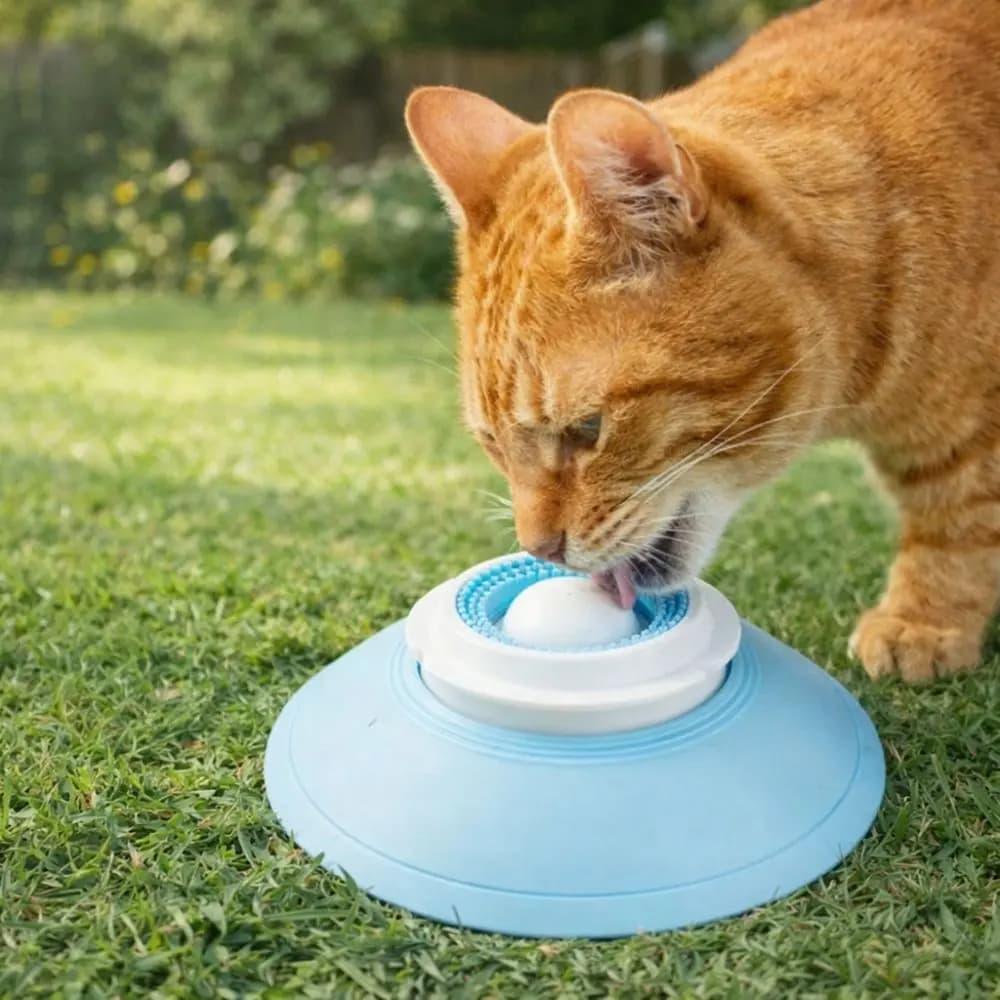 Ciotola Antiscivolo per Cani, Giocattolo Interattivo in Plastica per Lingerimento, Vassoio per Alimentazione Lenta, Dispenser per Cibo Liquido, Premio per Addestramento