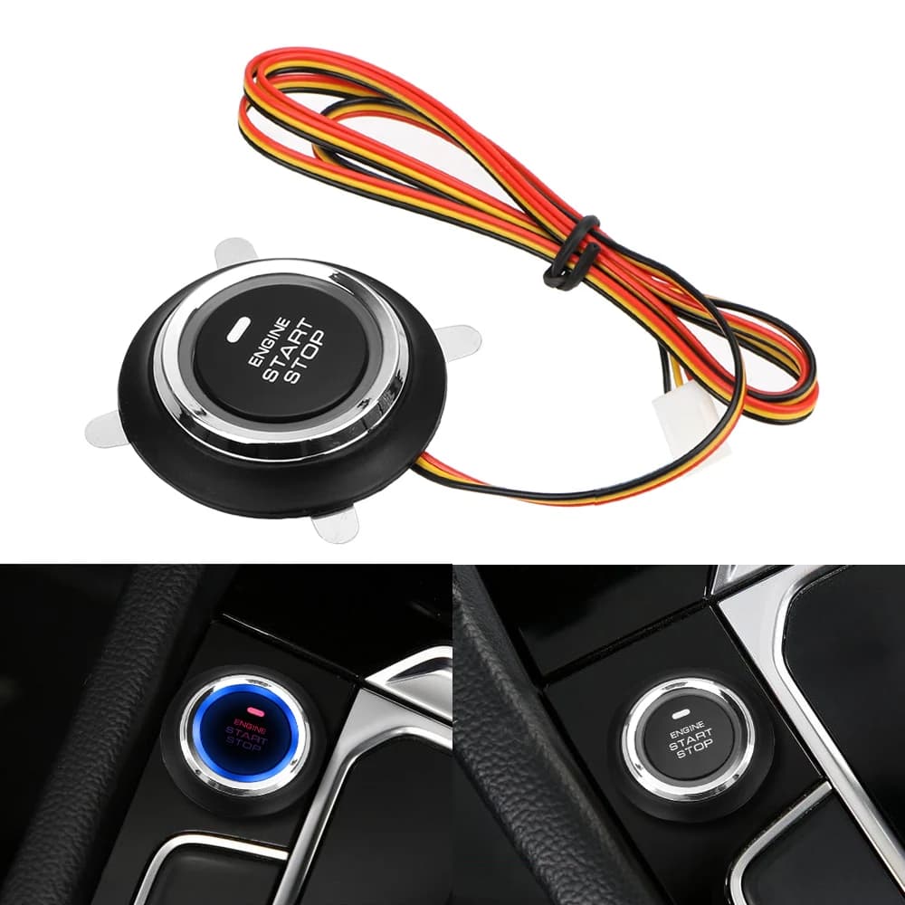 Accessori Auto Universali, Pulsante di Avviamento/Spegnimento Motore 12V, Interruttore di Accensione Senza Chiave