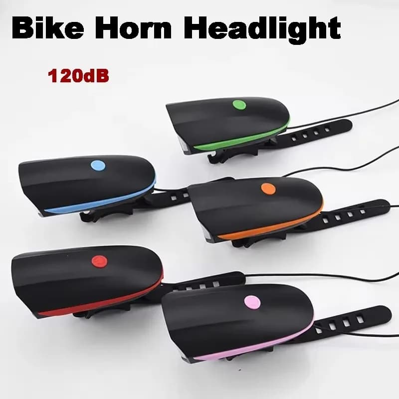 Clacson per bicicletta con luce per bici elettrica campanello USB ricaricabile MTB ciclismo su strada lanterna anteriore 120DB campanelli per bicicletta accessori