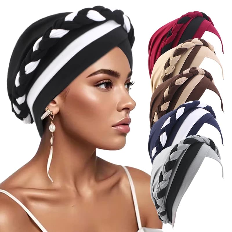 Women of Bohemia Press Trekking Hijab Caps Head Scarf Hijab Femme Muslim Arab Wrap Turbantes