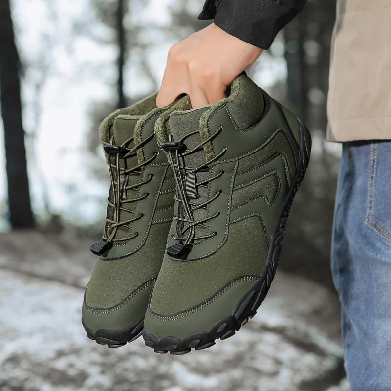 Uomo Donna Stivali invernali impermeabili Neve Scarpe casual a piedi nudi Scarpe da lavoro calde per esterni Scarpe alla caviglia per Trekking Arrampicata Escursionismo