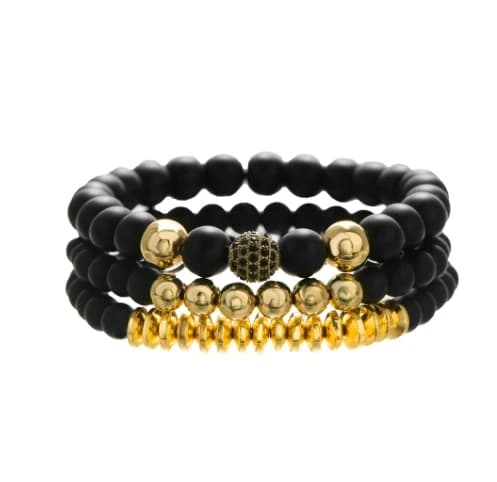 Design di nicchia Set di braccialetti da uomo alla moda con sfera di cristallo Bracciale con perline fatto a mano Bracciale con perline di Buddha elasticizzato