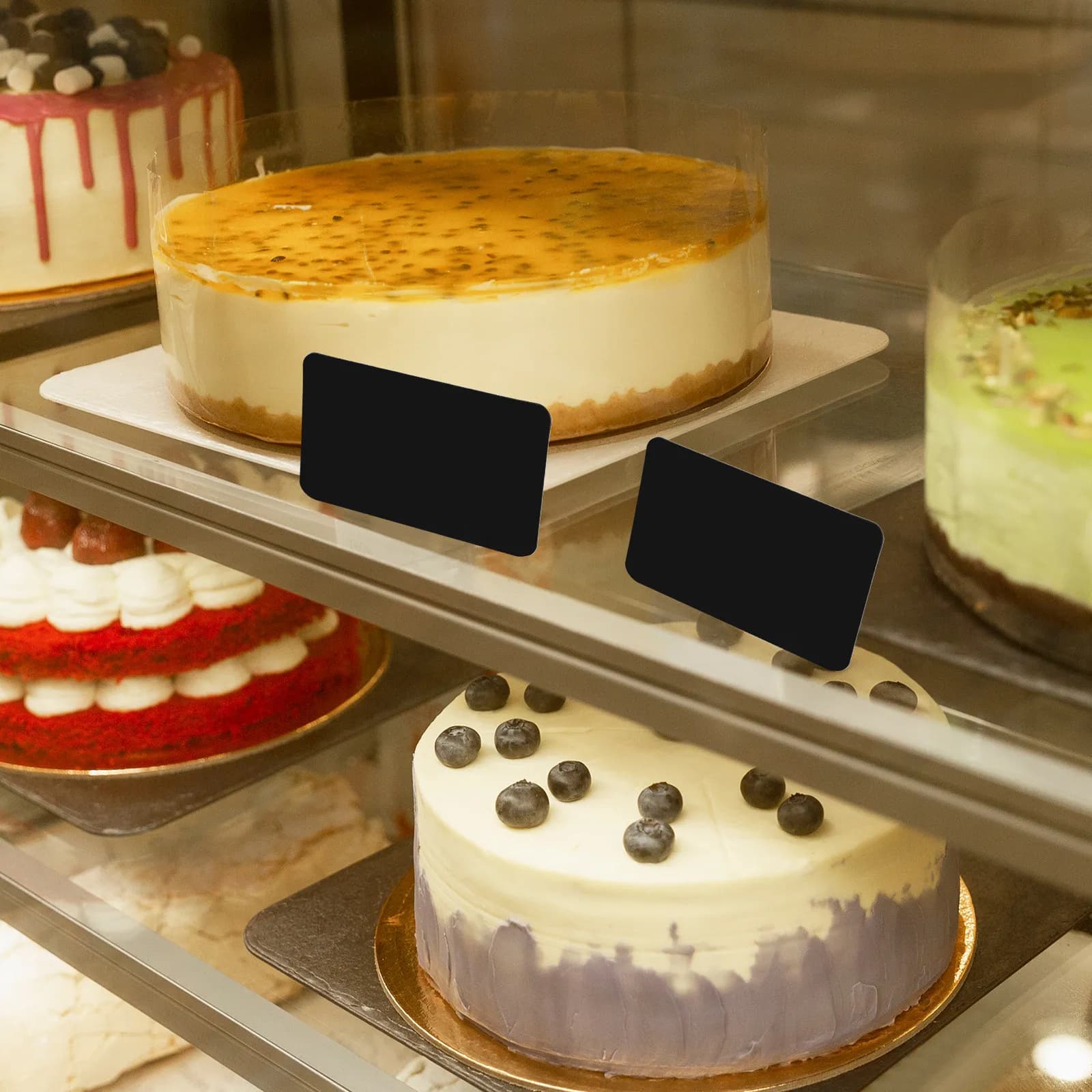 10 Pezzi Portaetichette da scaffale, Mini Porta Cartelli, Espositori per Pasticceria, Cartelli per Tavolo Dessert, Espositore per Negozio di Dolci