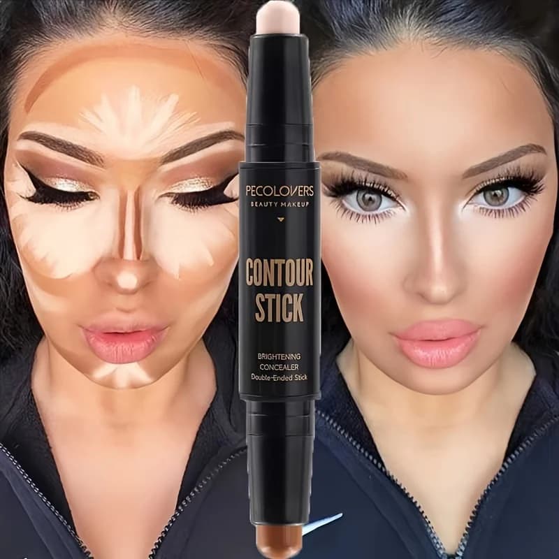 Slender stick with double head corrector highlighter for three-dimensional nasal bridge Shadow V Face High nasal bridge