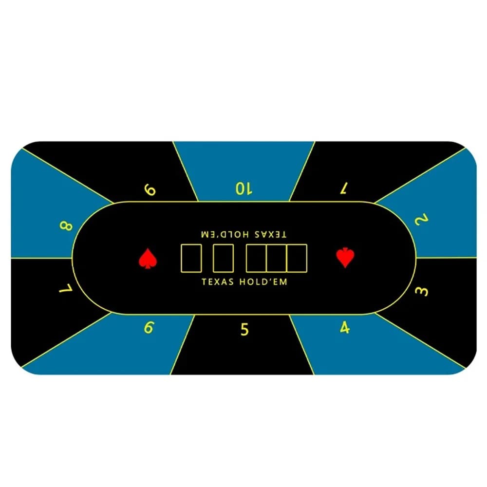 Casino Antiscivolo 10 Giocatori Gomma Texas Hold'em Tovaglia da tavolo Tovaglia da poker Tovagliette da poker Mahjong Giochi da tavolo Tovaglia
