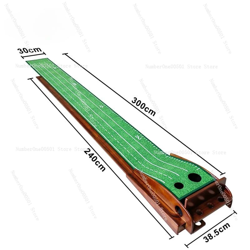 Tappetino da golf per allenamento indoor con sistema di ritorno di palline in vero legno Uso domestico Putting Green Training Fornitura transfrontaliera