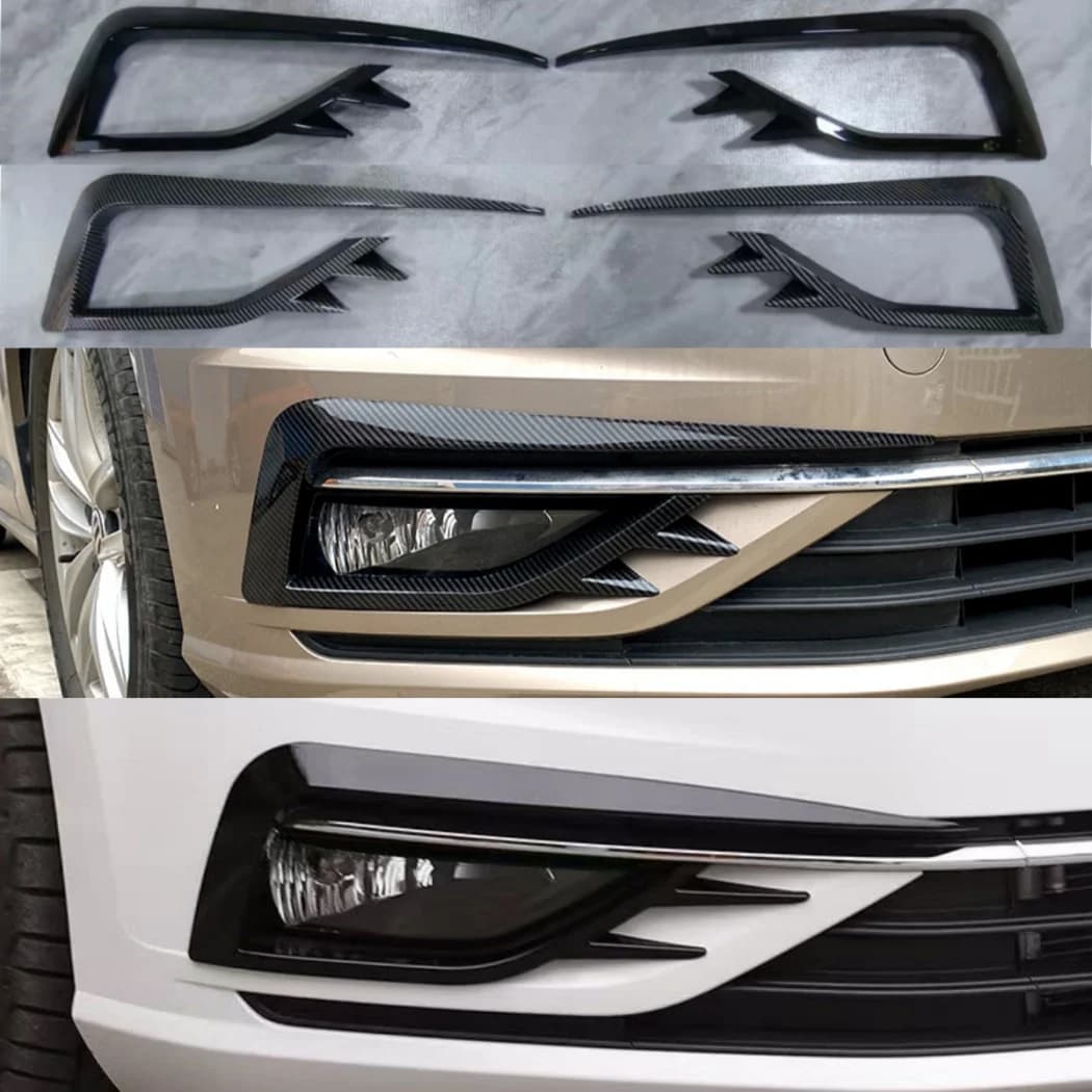 2 Pezzi Coperture Fendinebbia Anteriori Stile Razor/Trimmer Kit Canard per VW Golf 7 MK7 Golf7 MK7.5 VII 2017-2019