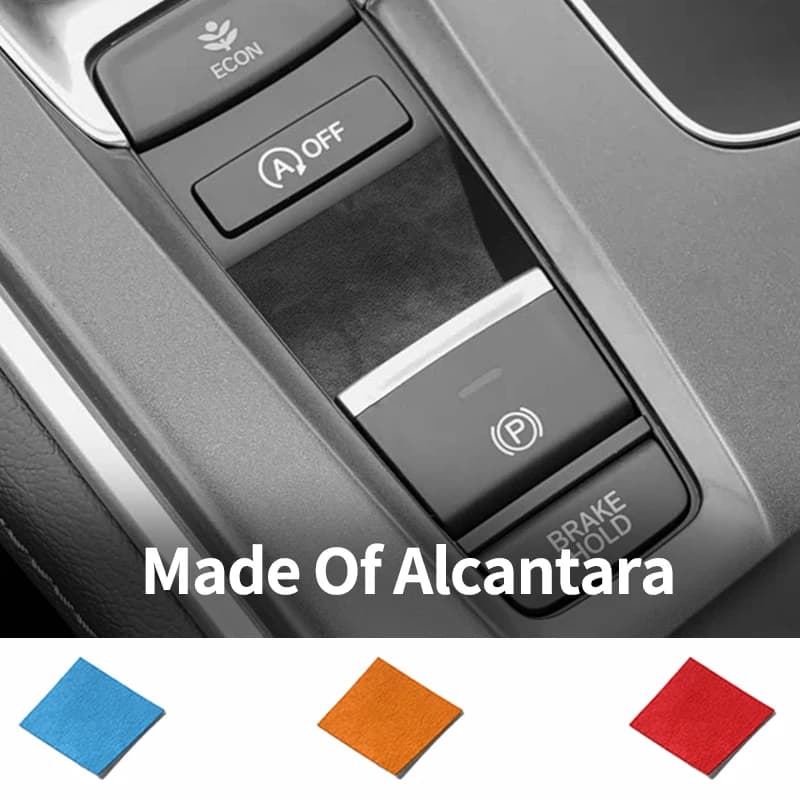 Per Honda Accord 10a Gen Facelift e INSPIRE 2021+ Adesivo Decorativo in Alcantara per Pulsante Freno a Mano, Accessorio Tuning Interni Auto