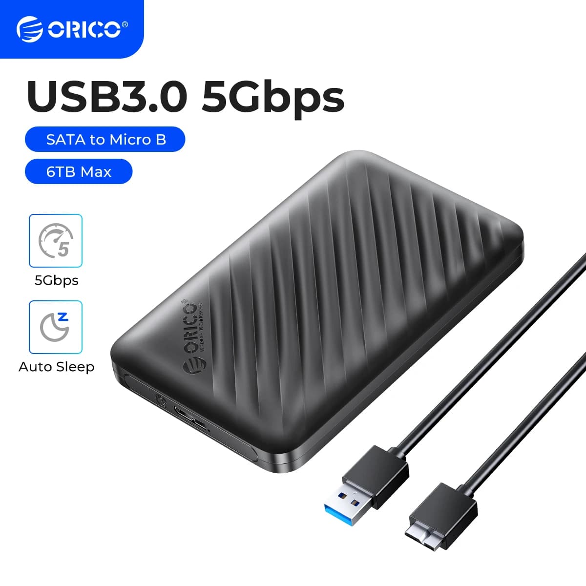 ORICO 2.5 "Pollici SSD Hard Disk Drive Custodia Esterna SATA HDD Custodia USB C 3.0 6Gbps Per PC MacBook Laptop HD disco scatola di immagazzinaggio
