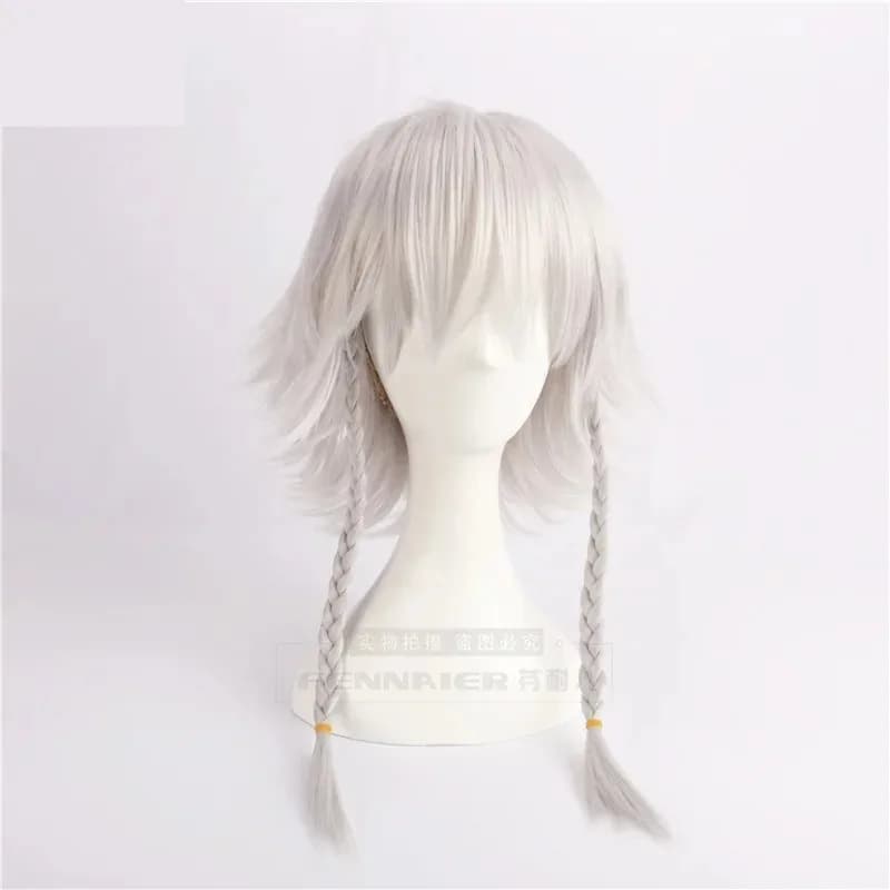 Anime TouHou Project Izayoi Sakuya Cosplay Parrucca intrecciata grigio argento Partyr di Halloween, 7;k'2.s;9,