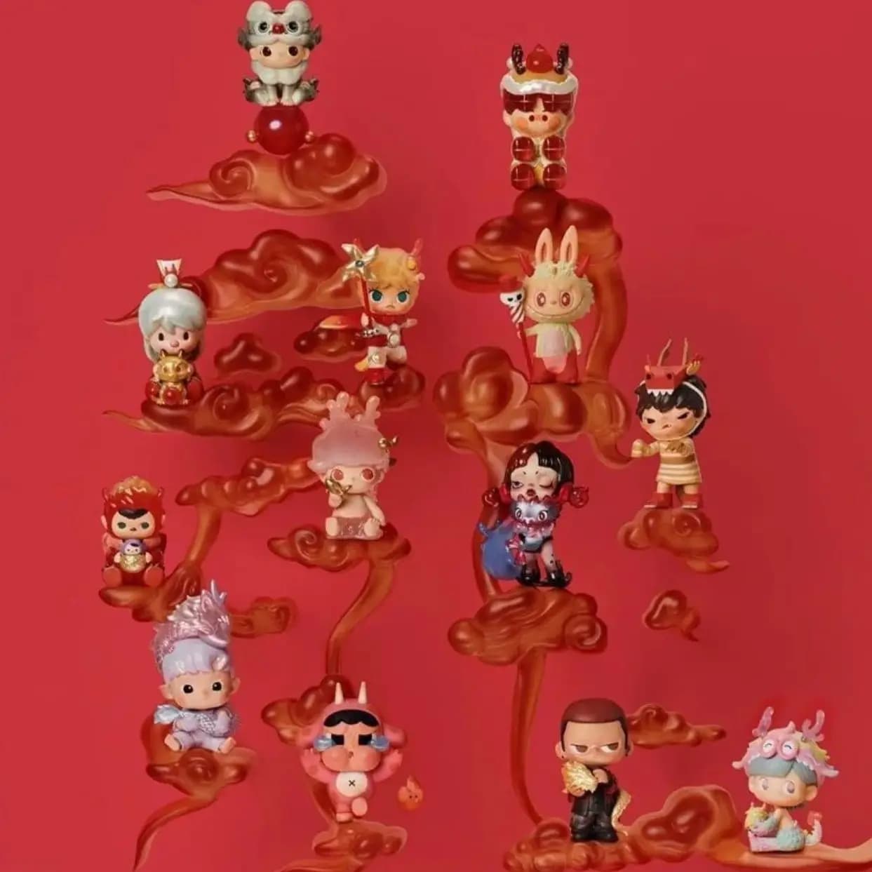POP MART Loong originale presenta la serie del tesoro scatola cieca Guess Bag scatola misteriosa giocattoli bambola carina figura anime ornamenti regalo