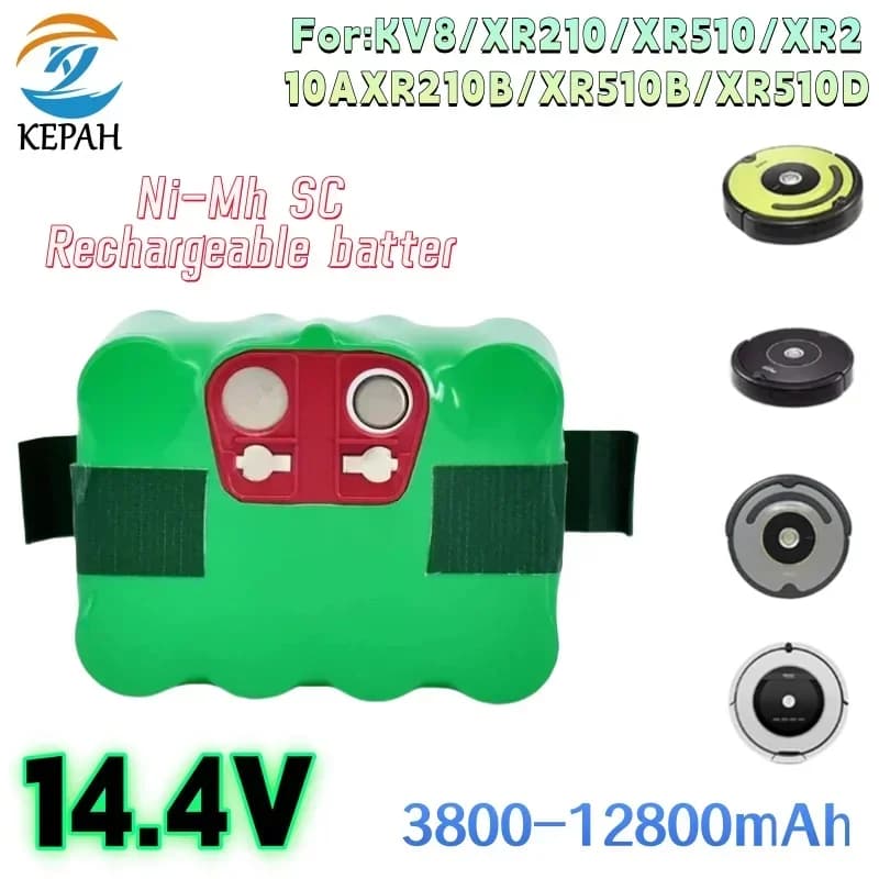 Batteria ricaricabile Ni-MH da 14,4 V SC da 6800 mAh per robot aspirapolvere KV8 XR210 XR510 XR210A XR210B XR510B XR510D