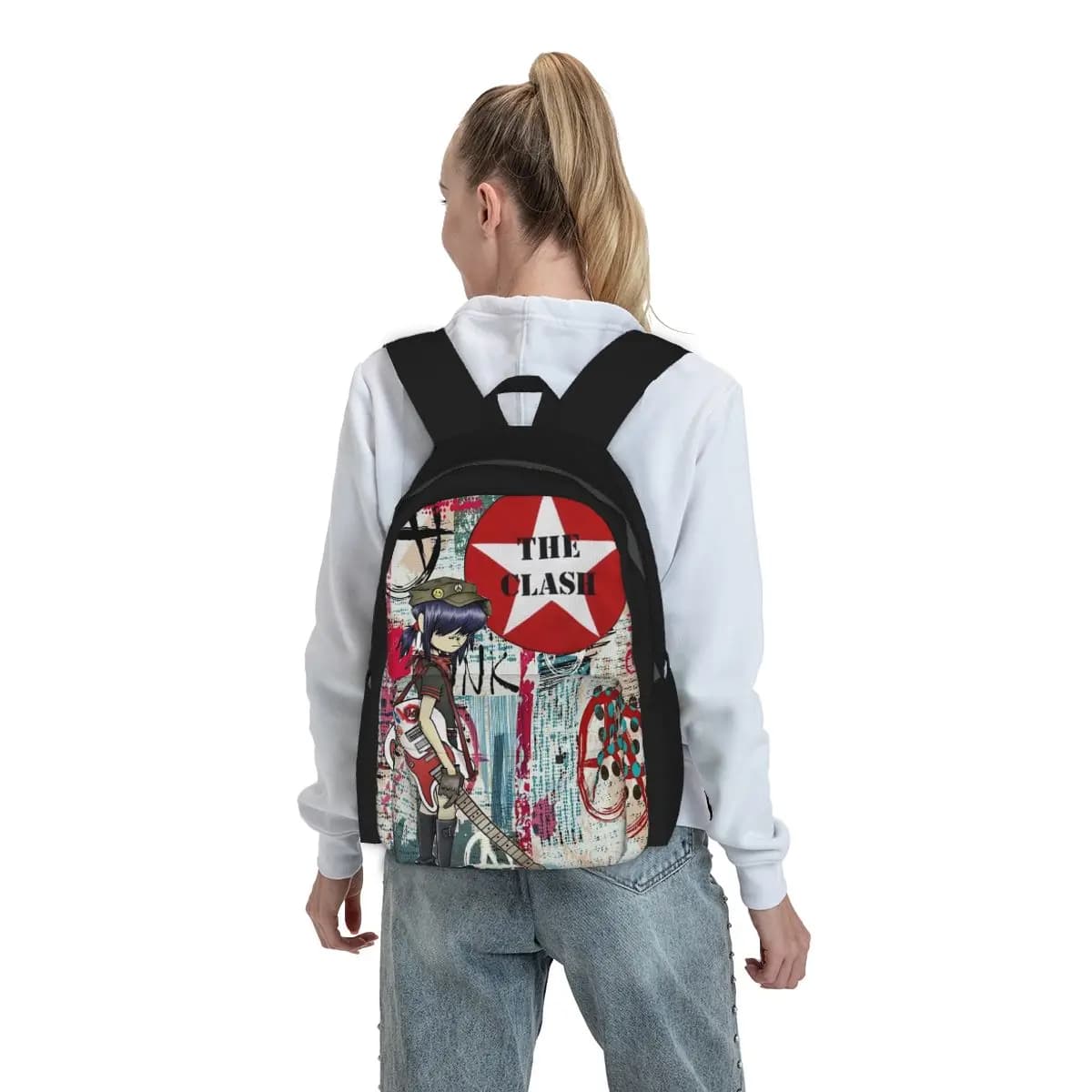 Zaino Music Band Gorillaz per ragazzi e ragazze, borsa per libri, borsa da scuola per bambini, borse a tracolla per laptop per uomini e donne