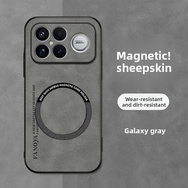 Luxury Business PU Sheepskin Magnetic Phone Case for Xiaomi POCO F8 Ultra F7 X7 Pro M7 Pro 5G Comprehensive Protective Shell