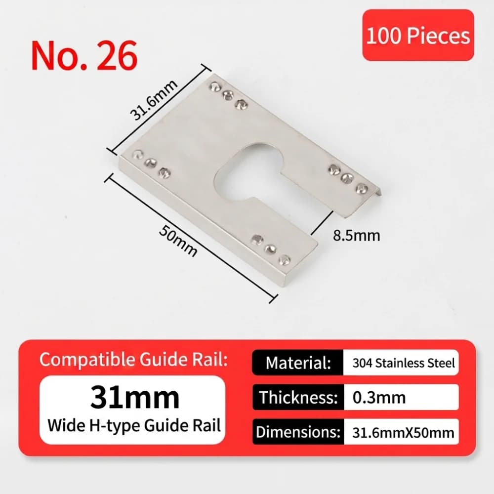 100PCS 304 Stainless Steel Solar Panel Grounding Clip Corrosion Resistant High Temperature Resistant Solar Grounding Clip Washer
