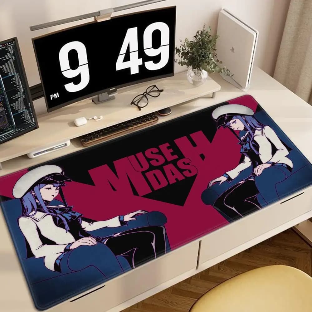 Tappetino per mouse Muse Dash Anime Girl Mousepad Boy Pad in gomma naturale, tappetino da scrivania per giochi, dimensioni adatte per il gioco World Of Tanks CS GO Zelda