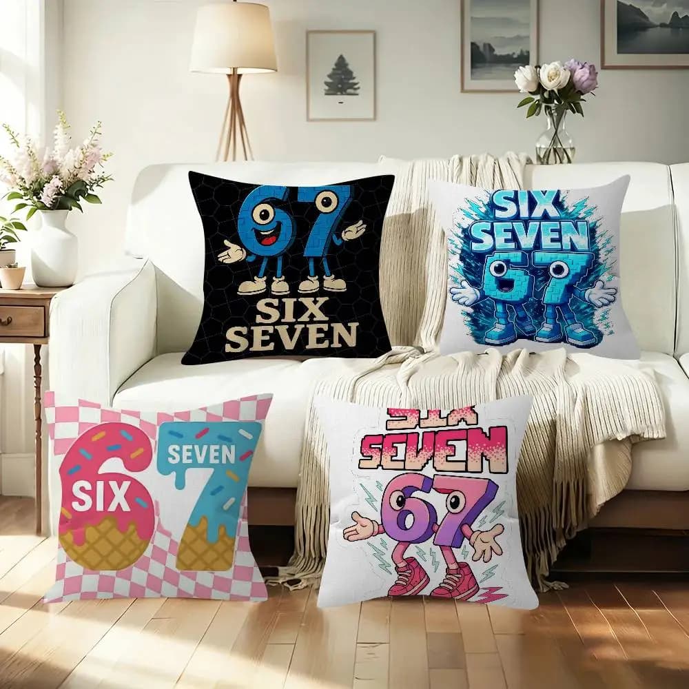 Cartoon 67 Six Seven Cushion pillow cover sofa cushion cover home room decoration children gift