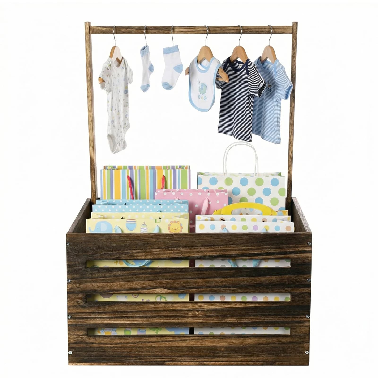 Scatola di Benvenuto per Neonati con Manico, Contenitore per Vestiti Maschio/Femmina, Regalo di Benvenuto per Neomamme e Genitori