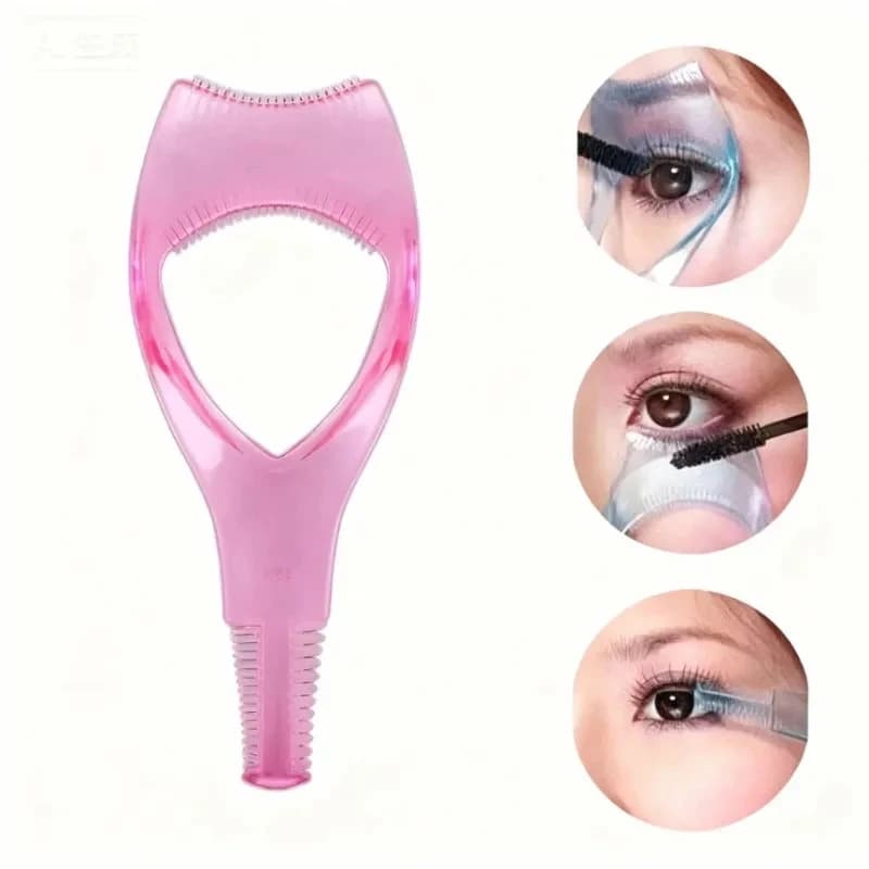 1-4pcs Handy Eyelash Aid Clip Pink Eye Aid Tool Y Shape Silicone Mascara Applicator Shield Multifunctional Silicone Eyeliner