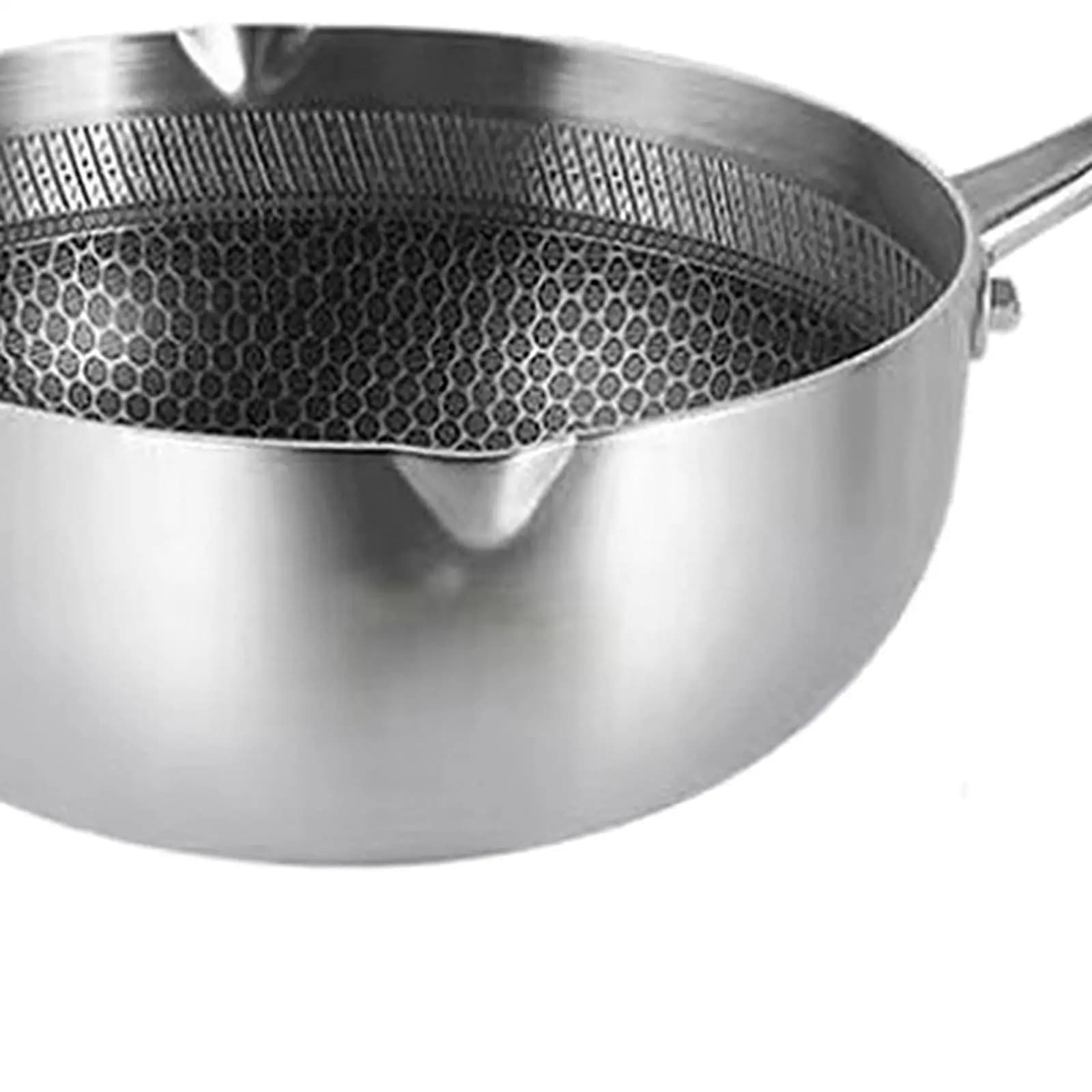 Japanese Frying Pot Stainless Steel Non-stick For Sauces, Fried Chips, Chicken, Dry Chips, Stoves