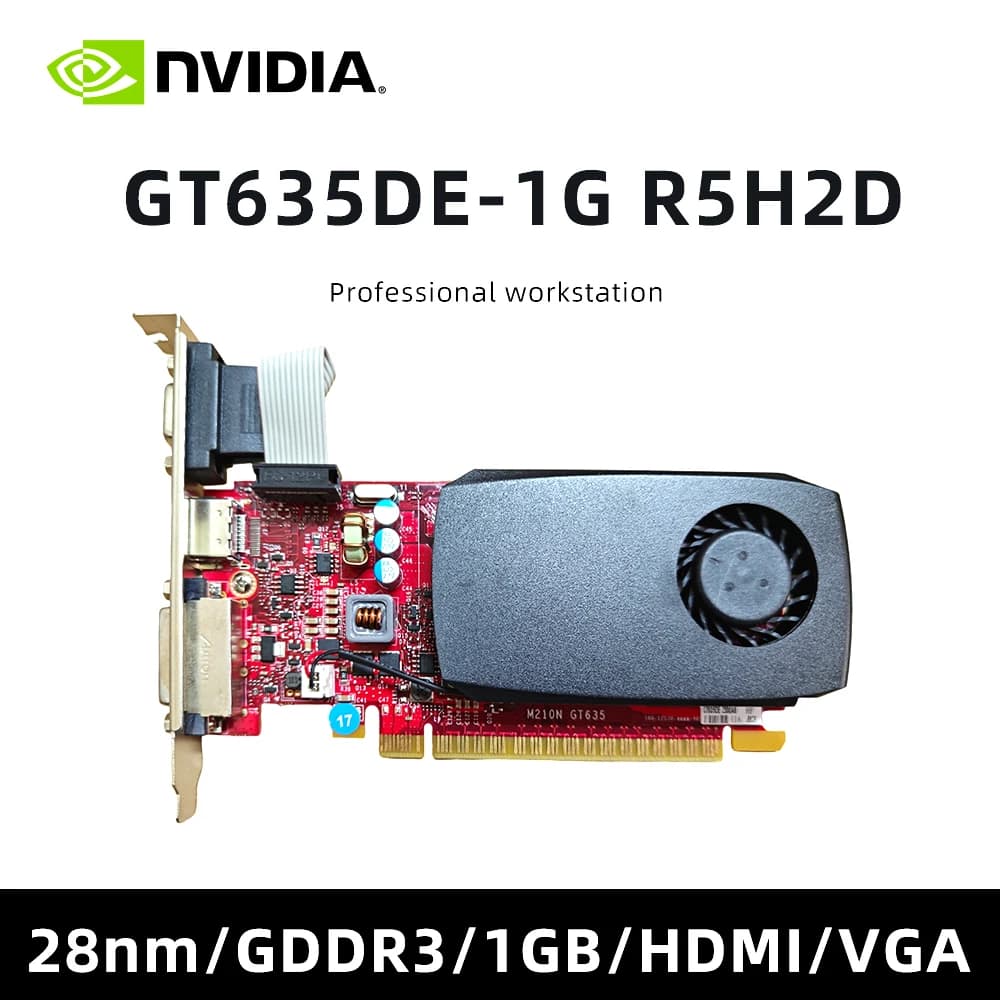 Scheda Grafica NVIDIA GeForce GT 635DE 1G GT635DE DDR3 HDMI VGA GT 635DE 1G DDR3 PCI-Express 3.0 R5H2D