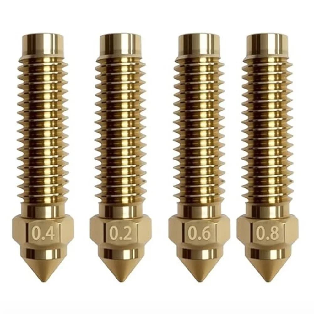 1 pz Ugello Hotend in Ceramica 0.2/0.4/0.6/0.8mm, Ottone Bimetallico, Ricambi per Stampante 3D, Parti di Aggiornamento per Elegoo Centauri Carbon