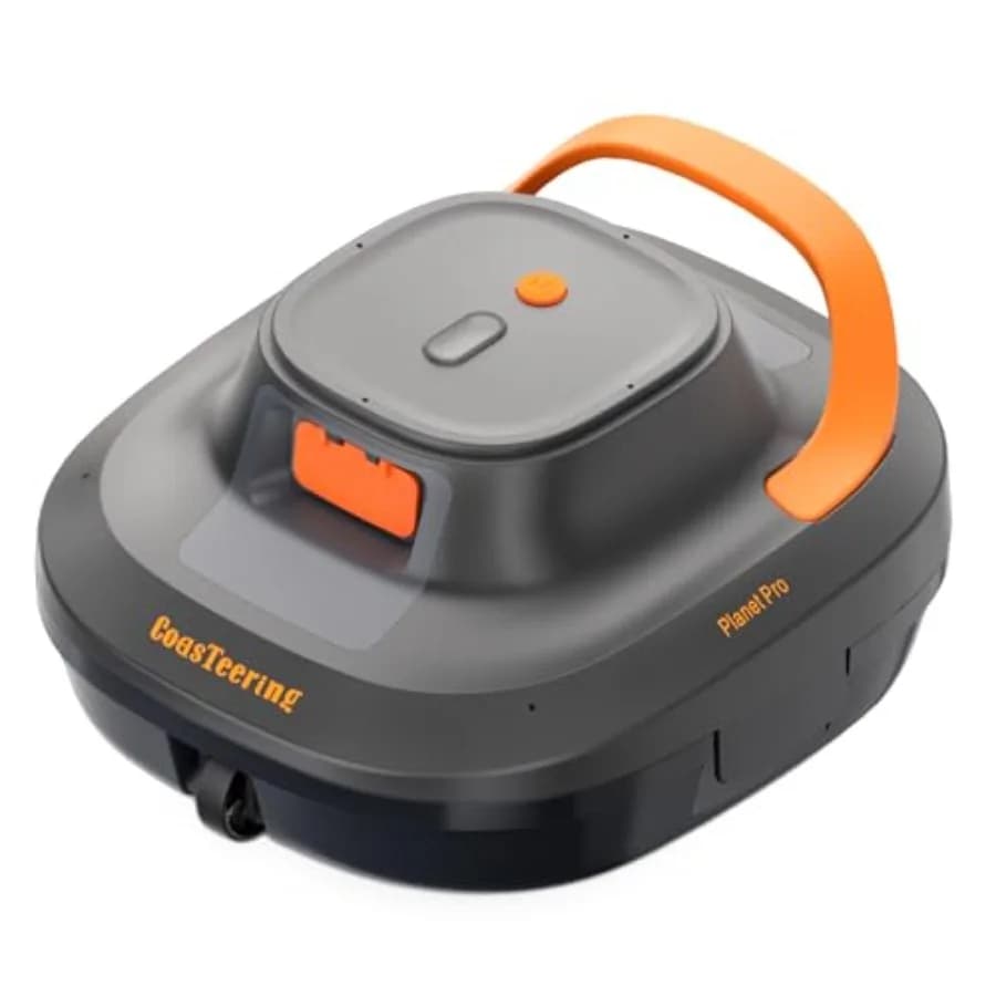 Robot Cleaner Wireless Pool 2026 Updated with Double Brushless Motors, 200 Minutes of Autonomy, Automatic Vacuum Cleaner for Swimming Pools Off Earth at Bottom Plate