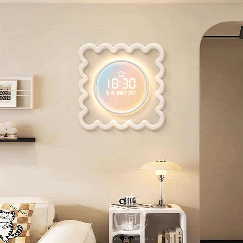 Electronic watch, painting for decoration of the living room, wall clock for dining room, suspended painting with dopmine watch