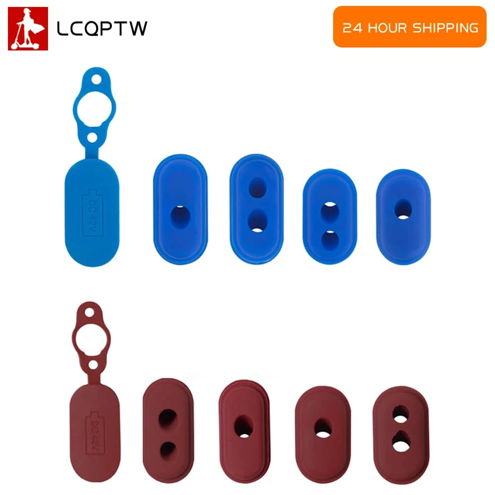 Scooter elettrico Spina Antipolvere Set Porta di Ricarica Della Batteria Parte per Xiaomi M365 1S Pro Pro2 Copertura Del Manicotto In Silicone Impermeabile 5 pz/set